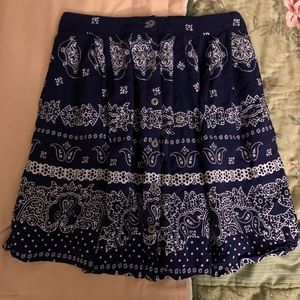 Blue and White Skirt